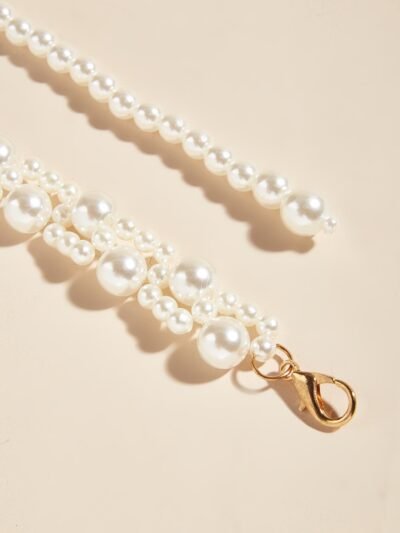 ceinture chaîne de taille élégante surdimensionnée avec accent de perle