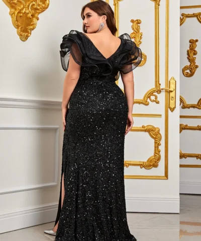 robe de soirée élégante et scintillante