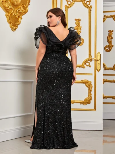 robe de soirée élégante et scintillante