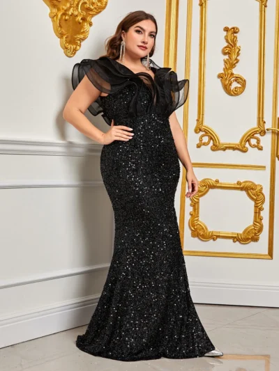 robe de soirée élégante et scintillante