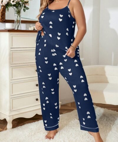 ensemble de pyjama coton avec imprimé cœur