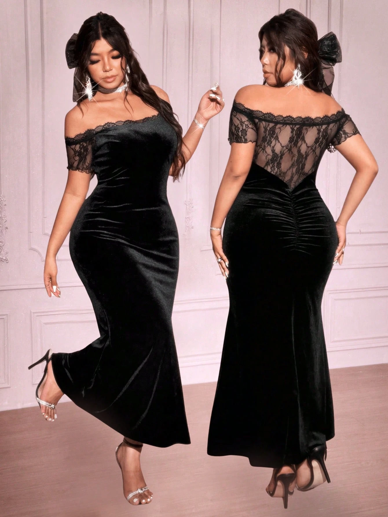 robe en velours noir robe en velours noir