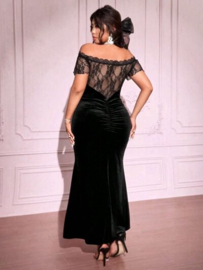 robe en velours noir
