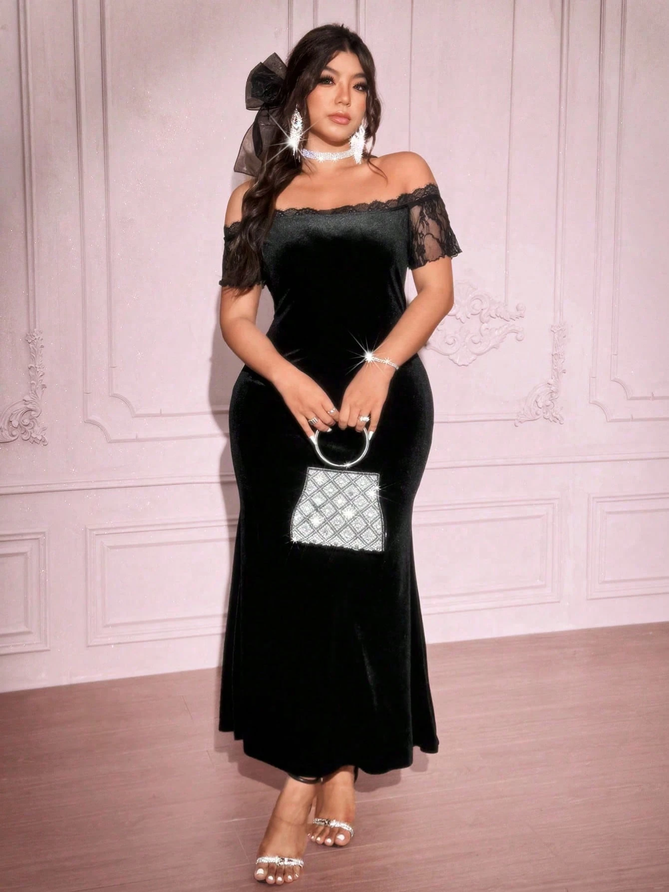 robe en velours noir robe en velours noir