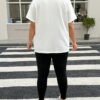 2 pièces/set ensemble t shirt et legging imprimé léopard