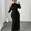 robe élégante de grande taille avec un design sophistiqué