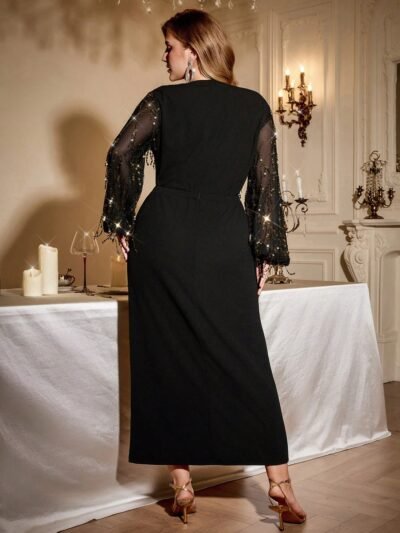 Alternative view of Robe de soirée élégante et confortable avec paillettes