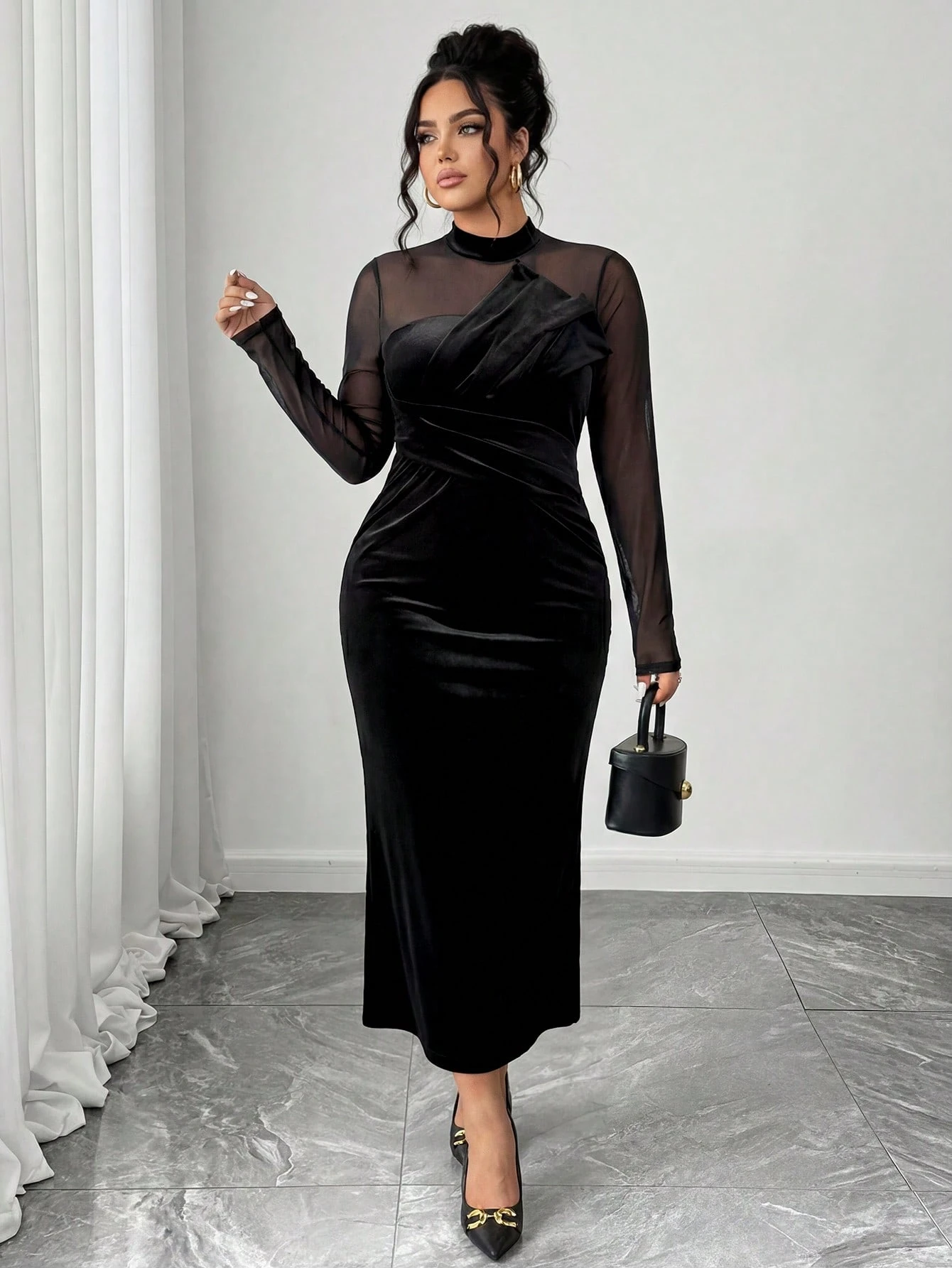 robe moulante en velours patchwork robe moulante en velours patchwork