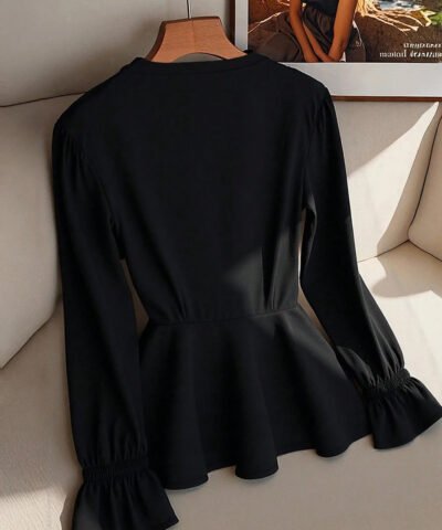 blouse élégante à col mao