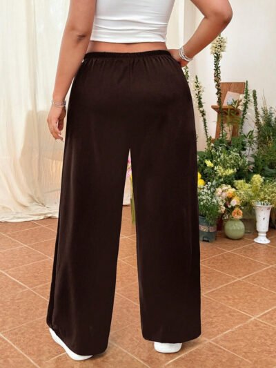 pantalon droit marron
