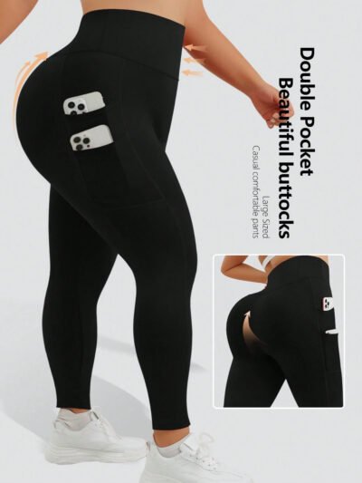 leggings de sport casual noirs