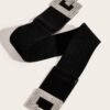 ceinture à boucle carrée avec strass