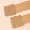 ceinture carrée en rotin tressé couleur kaki