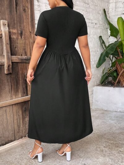 robe longue d'été à col rond