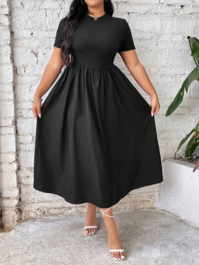 robe longue d'été à col rond