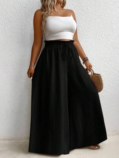 pantalon À jambes larges