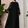 robe modeste de grande taille pour femme de style arabe avec pendentif à franges