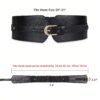 1 pièce ceinture large rétro en pu à élastique mode pour femmes. convient pour les robes, manteaux et décorations de taille. montre votre silhouette parfaite. accessoire de corset de taille pour femmes pour les robes, le style western, cowboy, campagnard et vintage. ceinture de corset pour la taille, le contrôle du ventre et l'amincissement de la taille.