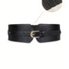 1 pièce ceinture large rétro en pu à élastique mode pour femmes. convient pour les robes, manteaux et décorations de taille. montre votre silhouette parfaite. accessoire de corset de taille pour femmes pour les robes, le style western, cowboy, campagnard et vintage. ceinture de corset pour la taille, le contrôle du ventre et l'amincissement de la taille.