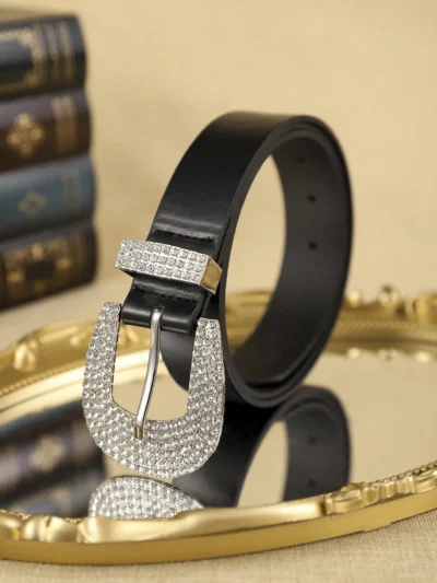 ceinture avec boucle ornée de strass