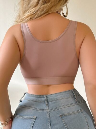 brassière ajustée à boutons devant