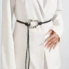 ceinture élégante fine et souple noir