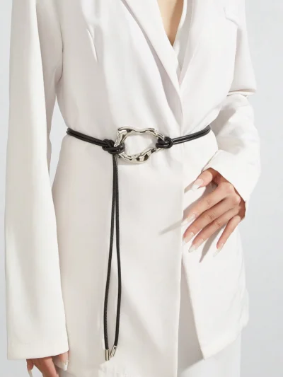 ceinture élégante fine et souple noir