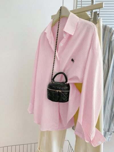 chemise rose orangé