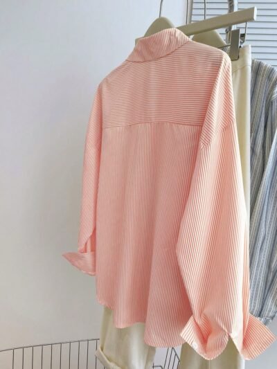chemise rose saumon