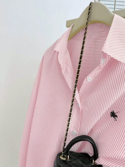 chemise rose orangé