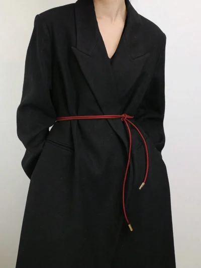 ceinture de taille élégante, fine et douce de couleur bordeaux