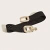 ceinture élastique en métal ornée de strass épaisse
