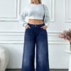 jeans larges taille haute