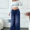 jeans larges taille haute