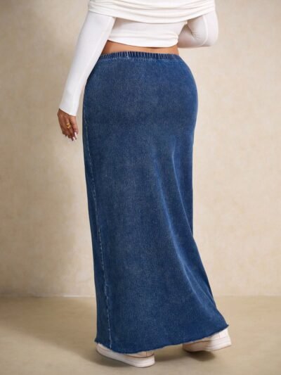 jupe longue en jean casual