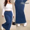 jupe longue en jean casual