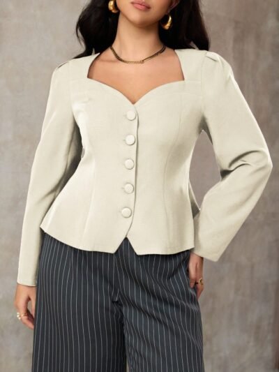 blouse courte à manches longues,