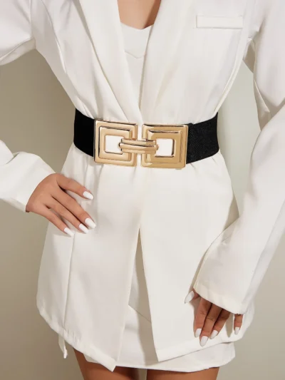 Ceinture élastique avec boucle métallique