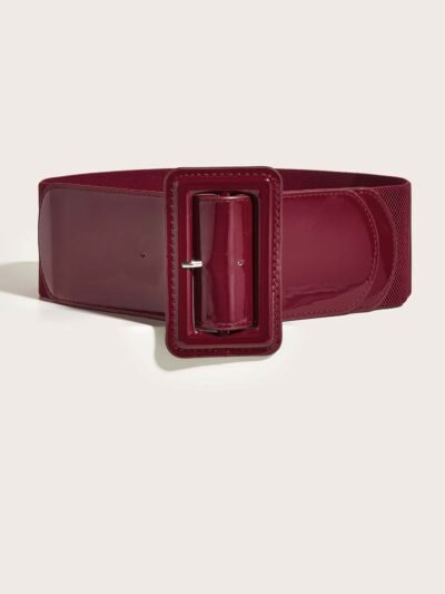 Ceinture élastique à boucle carrée,