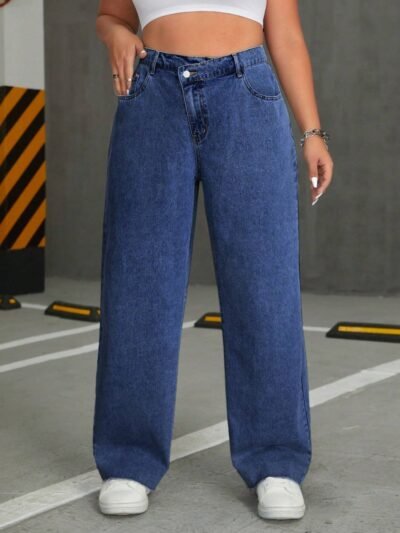 jean À bande de taille