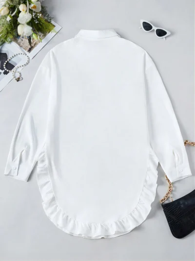 Alternative view of Chemise À Manches Longues À Ourlet Volanté