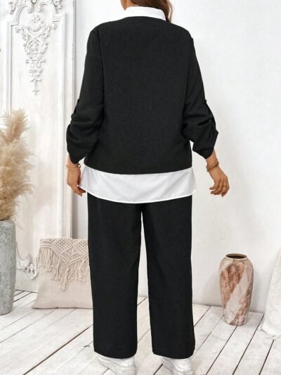 Alternative view of Ensemble 2 pieces  Chemise à manches longues et pantalon