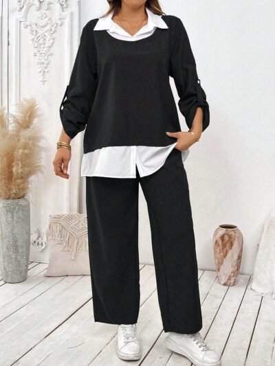 Ensemble 2 pieces  Chemise à manches longues et pantalon