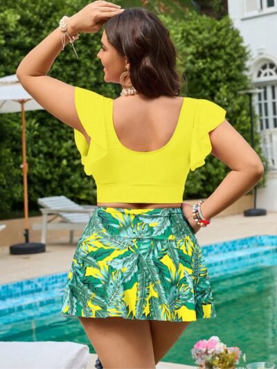 Alternative view of Maillot 2 pièces  imprimé feuillage tropical