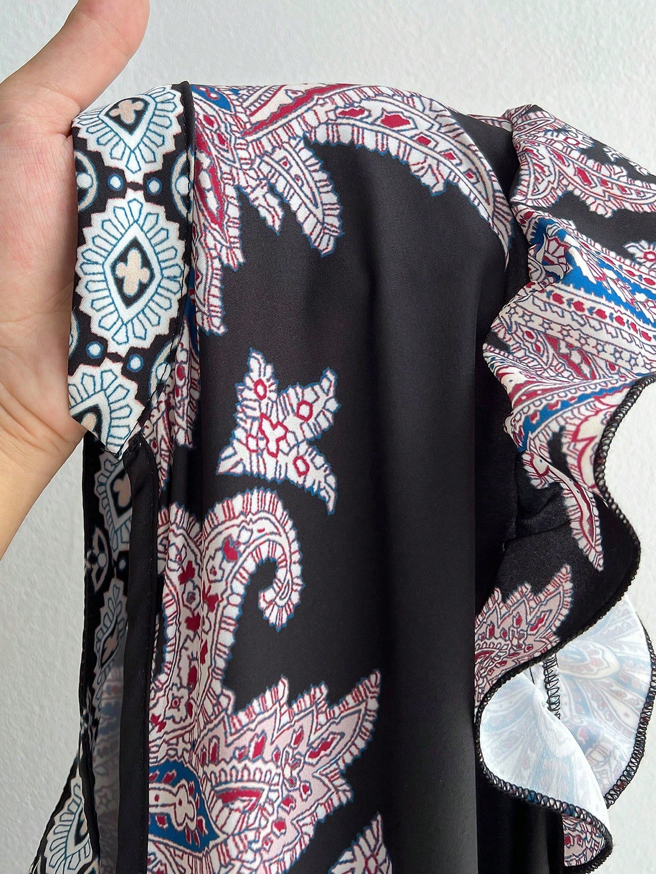 Robe de vacances à encolure en V, manches courtes, imprimé noix de cajou, – Image 5