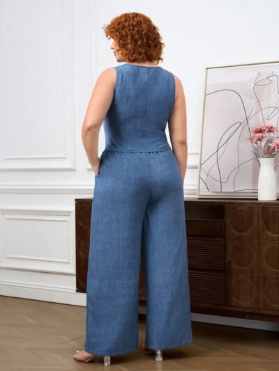 Alternative view of Ensemble de gilet et pantalon d'affaires décontracté