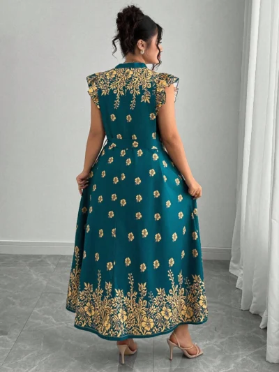 Alternative view of Robe longue évasée bohème