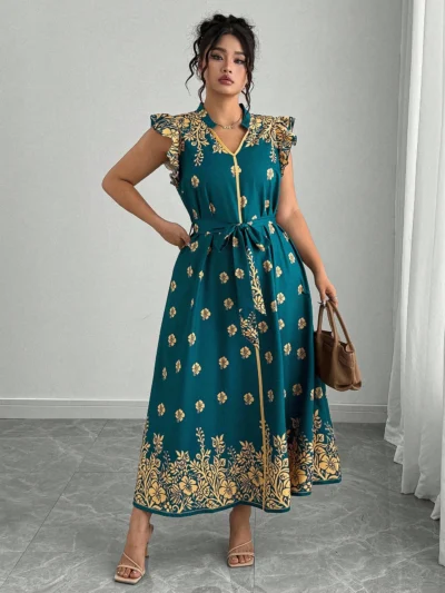 Robe longue évasée bohème