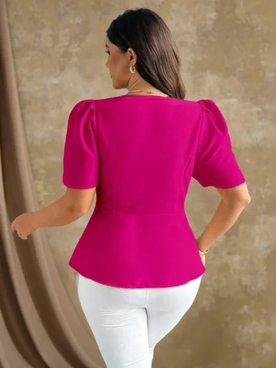 Alternative view of Blouse élégante à manches courtes