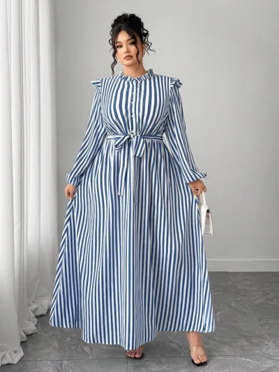 Robe décontractée à manches longues